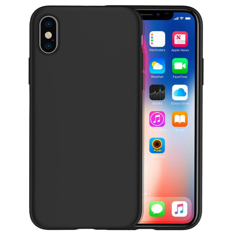 iPHONE Xs Max Soft Slim TPU Case (Black)